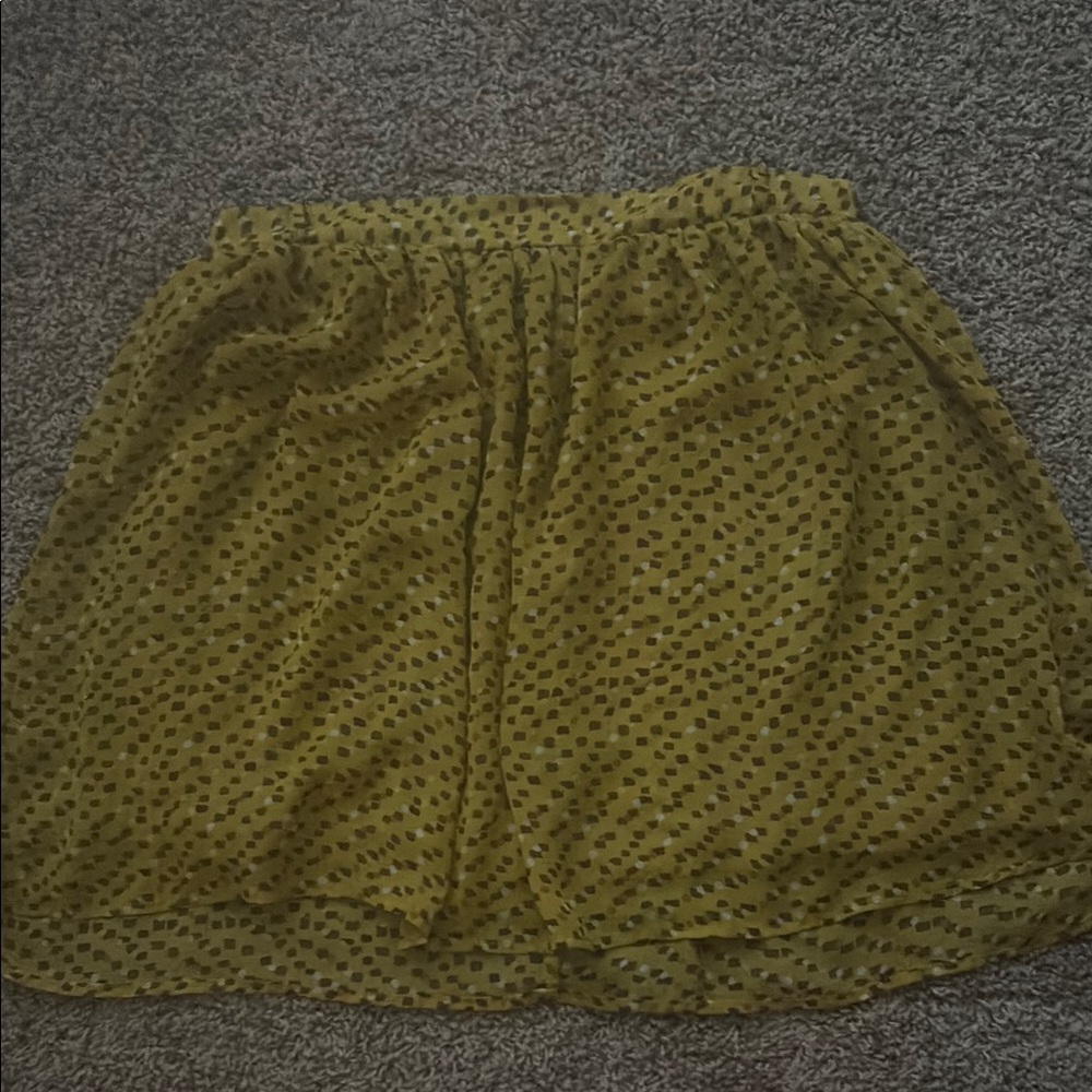 Mossimo Supply Co. Yellow Polka Dot Mini Skirt